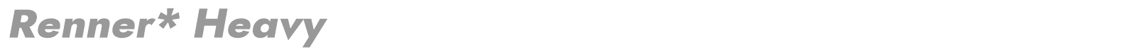 Renner* font preview